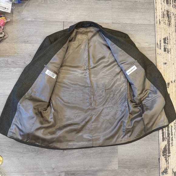 Gianfranco Ruffini Men's Sport Coat 40S 100% Wool Brown Tweed Knit - Picture 5 of 9